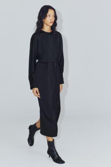ZARA КОЖАНЫЕ БОТИЛЬОНЫ НА КАБЛУКЕ, ЧЕРНЫЙ