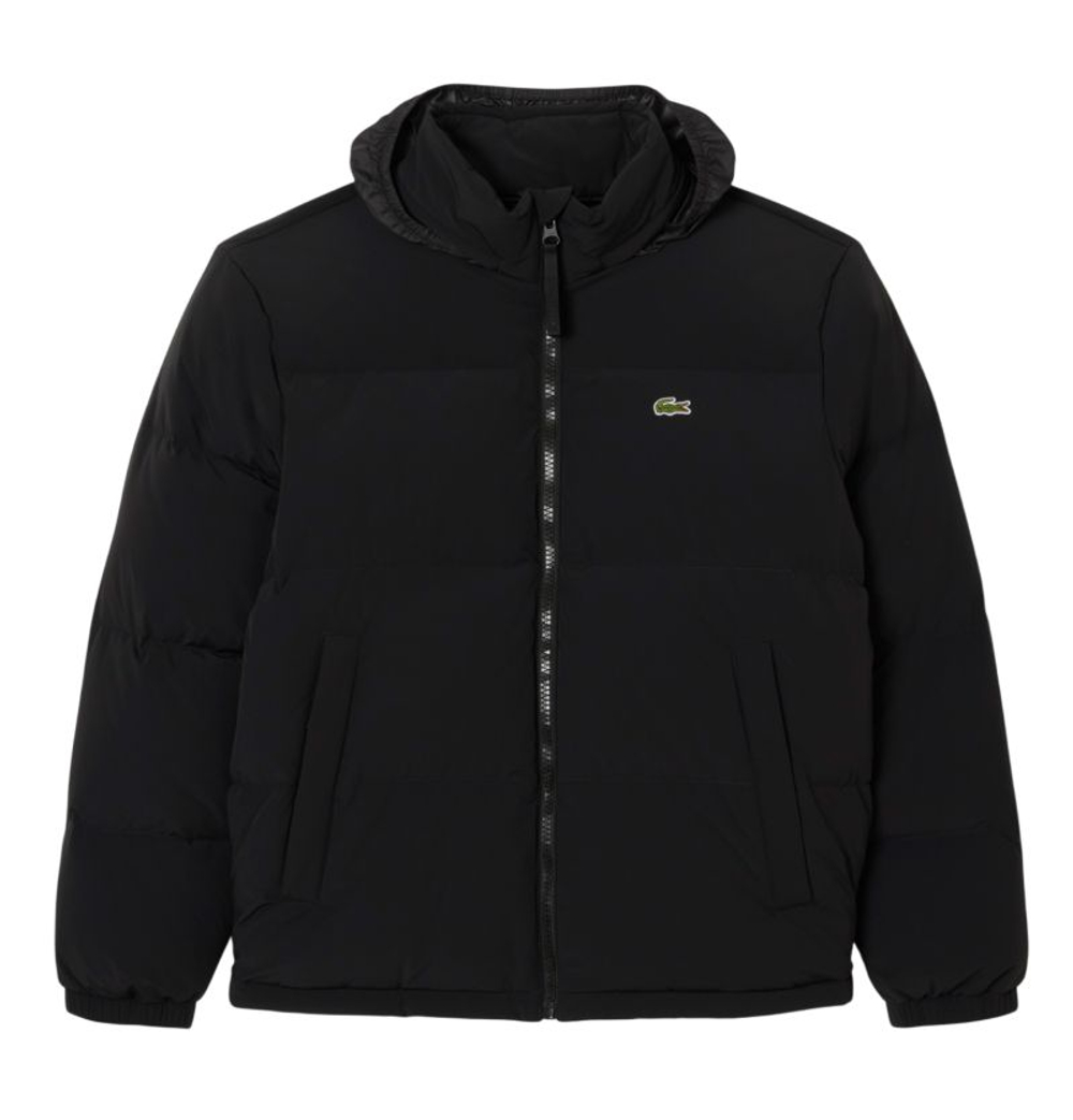 Куртка теннисная Lacoste Water-Repellent Hooded Down - black