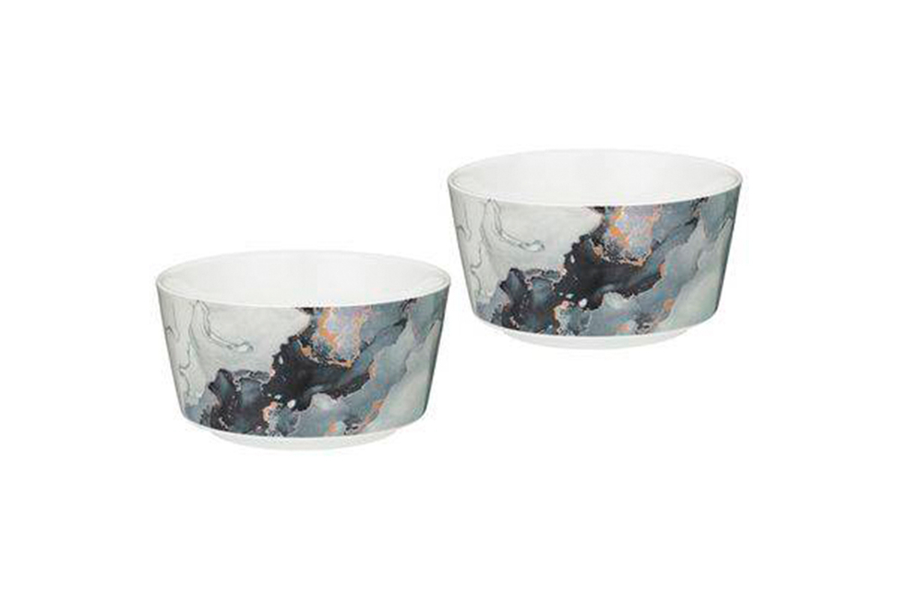 Набор салатников 2шт 11.5x6.5см Garda Decor Art серый