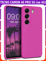 Мягкий Soft Touch чехол из силикона для TECNO CAMON 40 PRO 5G (не 4G) с бархатной подкладкой