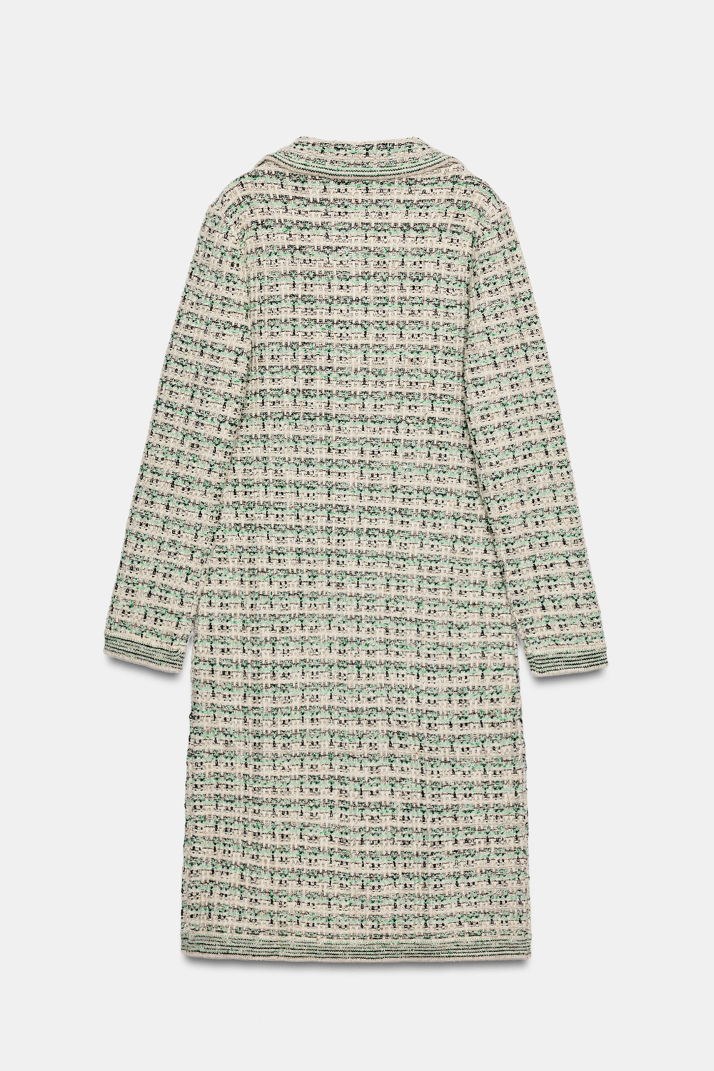 ДЛИННОЕ ФАКТУРНОЕ ПАЛЬТО С БЛЕСТЯЩЕЙ НИТЬЮ — ZARA