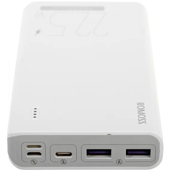Внешний аккумулятор Romoss Sense 6F 20000mAh 3A PD 4xUSB белый