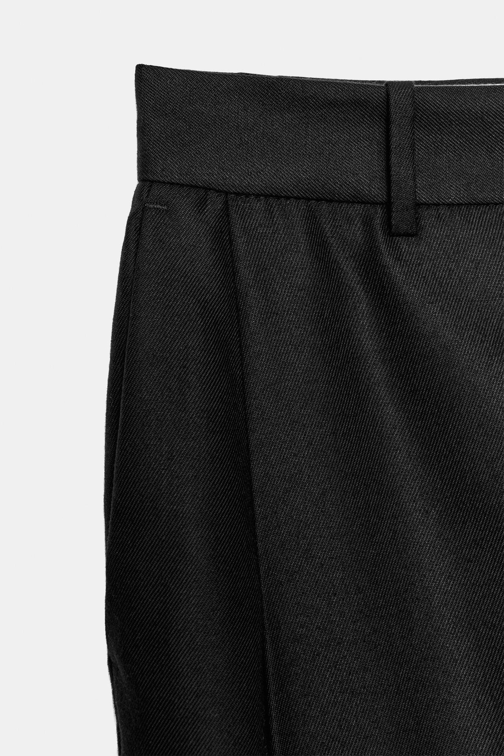 ZARA ШИРОКИЕ БРЮКИ ZW COLLECTION, ЧЕРНЫЙ