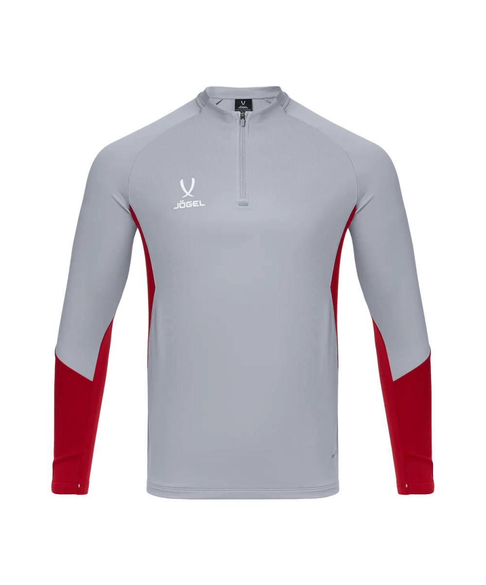 Джемпер тренировочный JOGEL PREMIER PerFormDRY Training Zip Top, серый/темно-красный