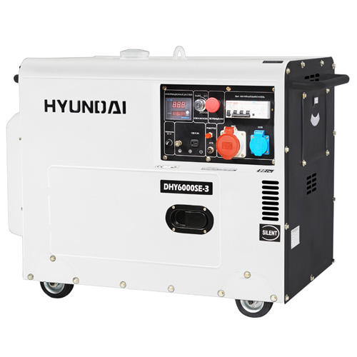 Дизельный генератор Hyundai DHY6000SE-3