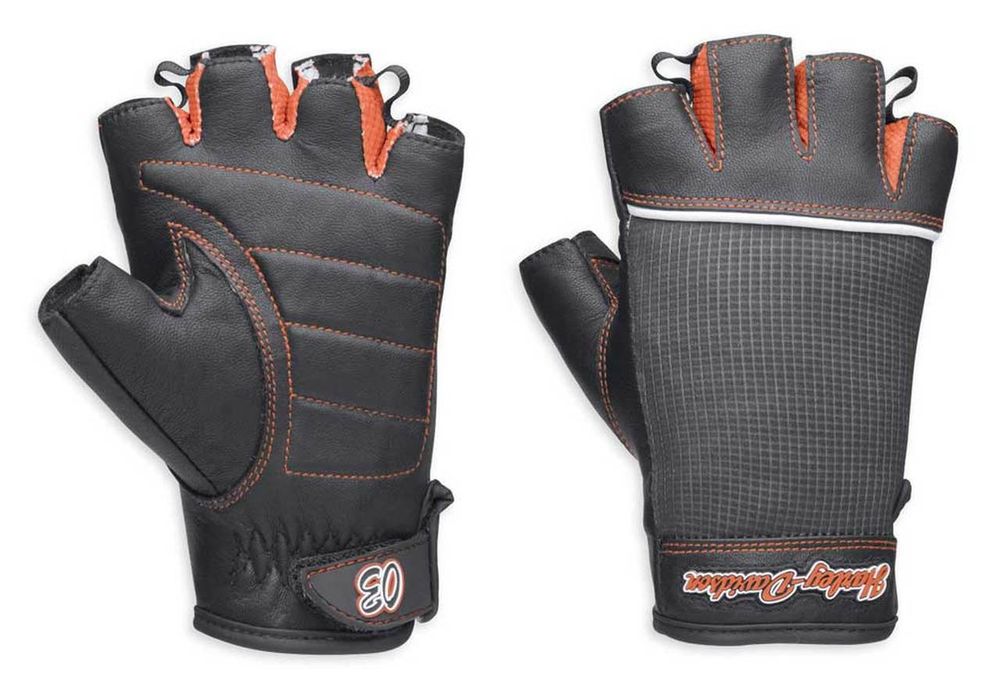 Митенки Women's Cora Leather &amp; Mesh Fingerless Harley-Davidson