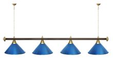 Лампа STARTBILLIARDS 4 пл. (плафоны хром,штанга золотая,фурнитура золото)