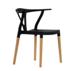 Стул Barneo N-218 Wishbone интерьерный кухонный черный