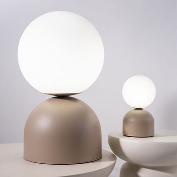 Настольный светильник со стеклянным плафоном 1*Е27 11498 коричневый Miki TK Lighting