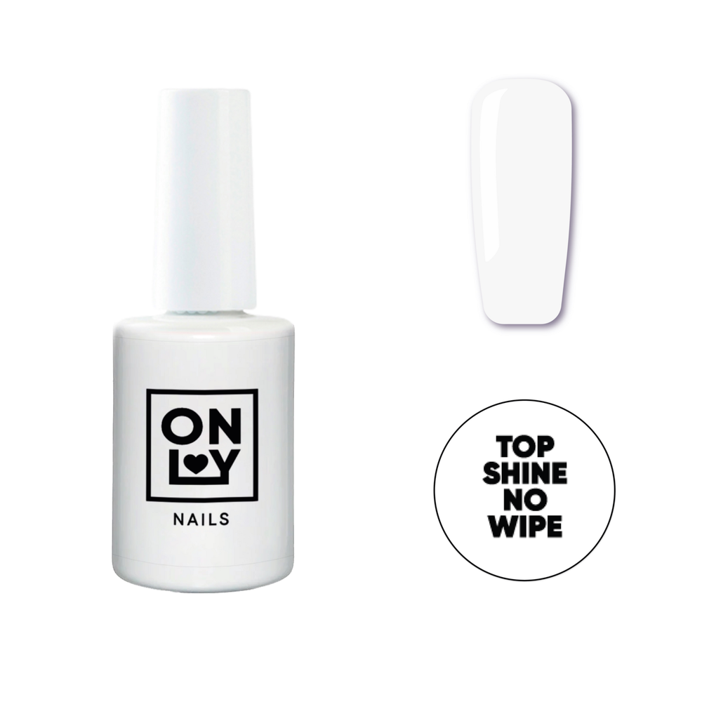 Топ с УФ-фильтром SHINE NO WIPE OnlyNails, 15 мл