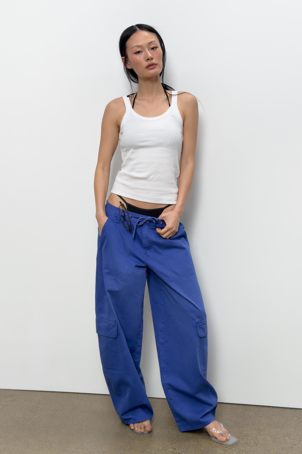 ТОП В РУБЧИК ИЗ ХЛОПКА — ZARA
