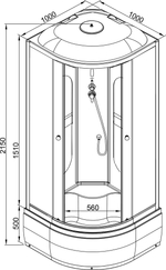 Душевая кабина AvaCan L610 с электрикой