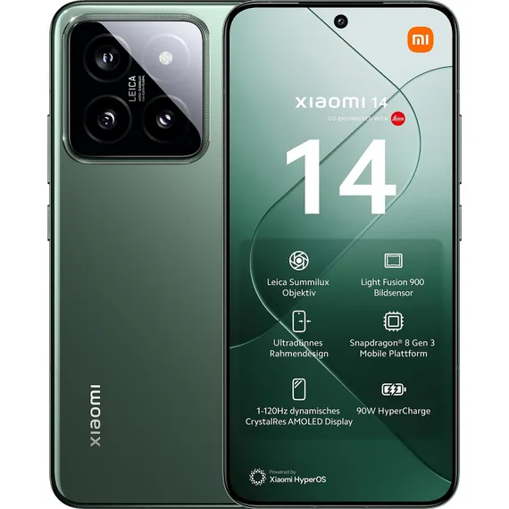 Смартфон Xiaomi 14 8 ГБ | 256 ГБ («Зеленый» | Jade Green) (версия Global)