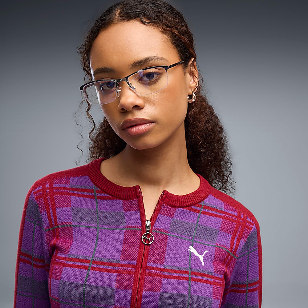 Женский кардиган T7 Tartan из ткани темного цвета - PUMA