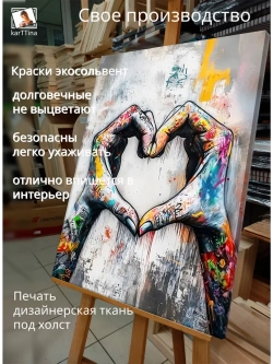 Картина "Сердце улиц", интерьерная 30х40см 1шт.