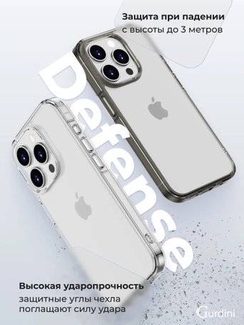 Чехол накладка iPhone 14 Pro 6.1" Gurdini Alba Series Protective Clear