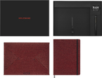 Набор Moleskine LE Prescious & Ethical Shine еженед/перьевая ручка Kaweco/папка-конверт XLarge бордо (LEHSHINEUNDBUNDM)