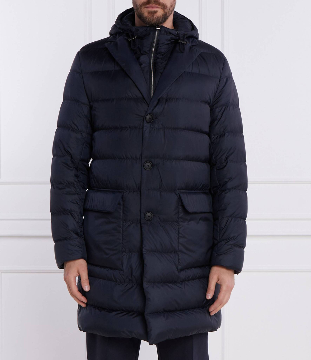 Пуховое пальто P-Hyde-Pad-Hood-233F BOSS BLACK - темно-синий(50496174)