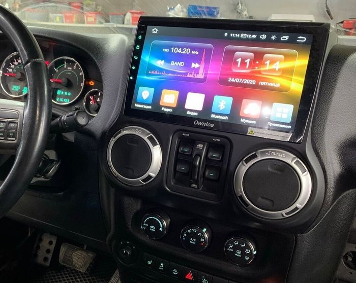 Магнитола для Jeep Wrangler 2010-2014 - Kuberg OL-1258-1 QLed, Android 12, Быстрая, CarPlay, 4G SIM-слот