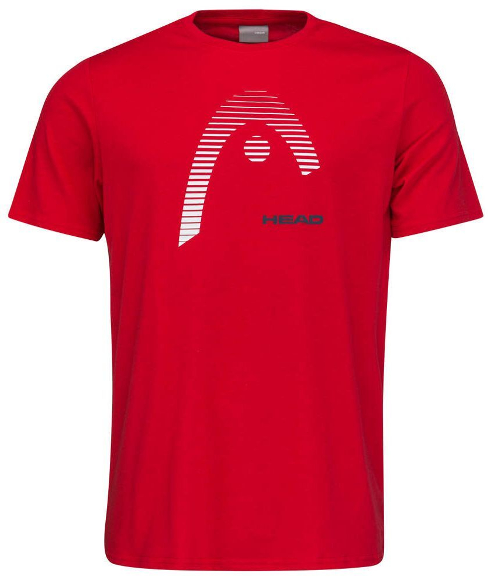 Мужская теннисная футболка Head Club Carl T-Shirt M - red/white