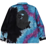A Bathing Ape Tie Dye Relaxed Fit Cpo Shirt черный