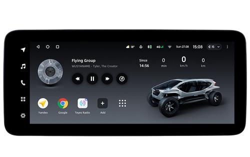 Магнитола для Opel Astra H, Zafira B (вместо БК, рамка БК черная) - Teyes LUX ONE ROUND монитор 12.3" 2K QLED на Android 10, Быстрая, CarPlay, 4G SIM-слот