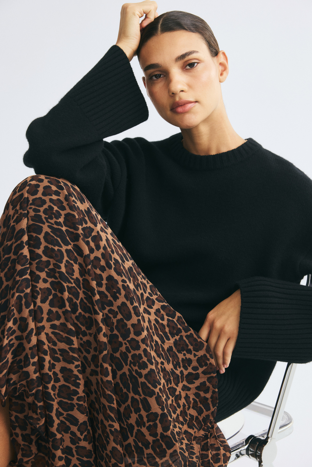 Плиссированная юбка до щиколотки с высокой талией - H&M