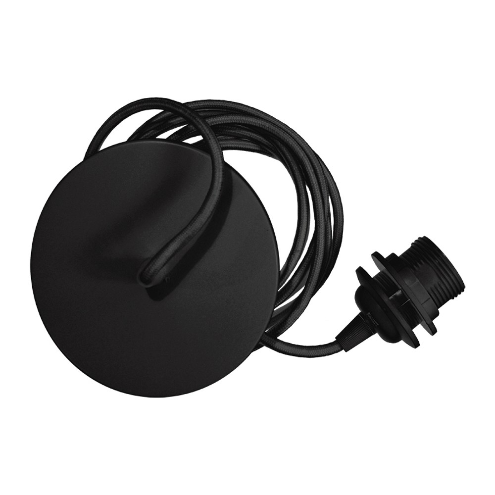 Набор для подключения rosette black, метал. канопи (шнур-подвес) 2,1