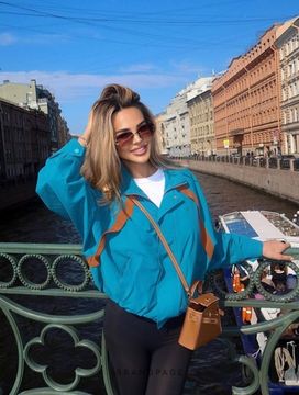 Ветровка бирюзовая от Saint Laurent BP5-038449