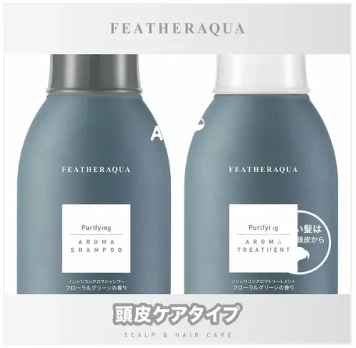 FEATHERAQUA Дорожный набор: очищающий комплекс J1/C1 (Шампунь + кондиционер), 80 мл + 80 мл
