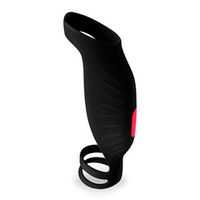Черная насадка 15,4см на пенис с вибрацией Bior Toys Sex Expert SEM-55241