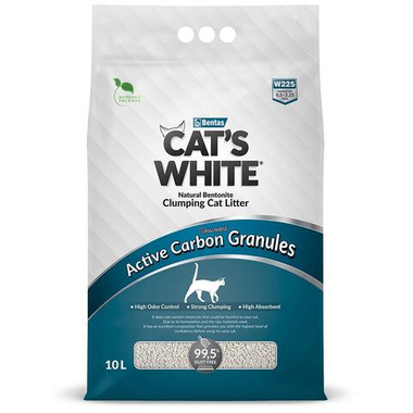 Наполнитель Cat's White Carbon Granules комкующийся с гранулами активированного угля для кошек 10 л