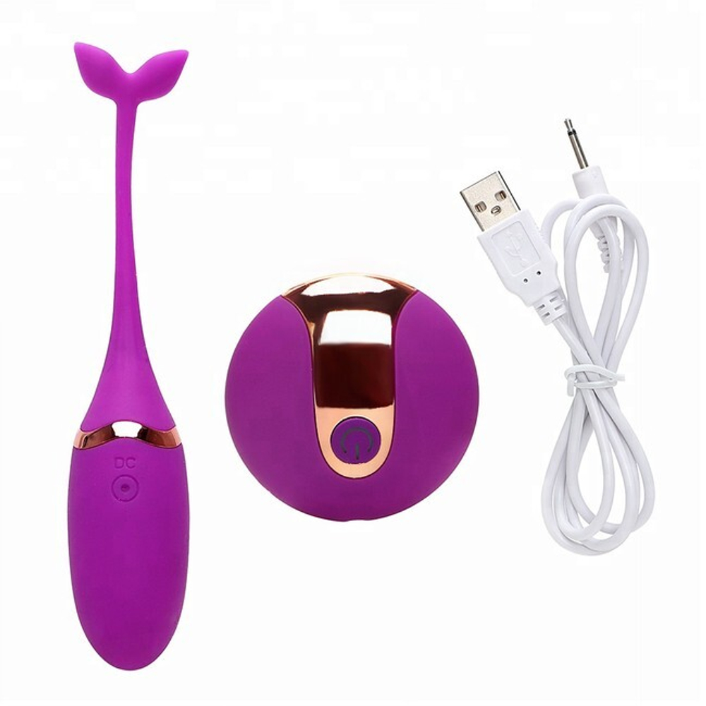 Фиолетовое виброяйцо с дистанционным управлением Wireless Remote Control Pussy Vibrator G-spot (Цвет: фиолетовый)