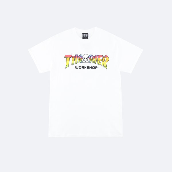Футболка Thrasher X AWS - Spectrum (white) артикул: - купить в магазине Дайс