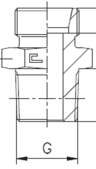 Штуцер FC DS20 BSPT 1/2 (корпус)
