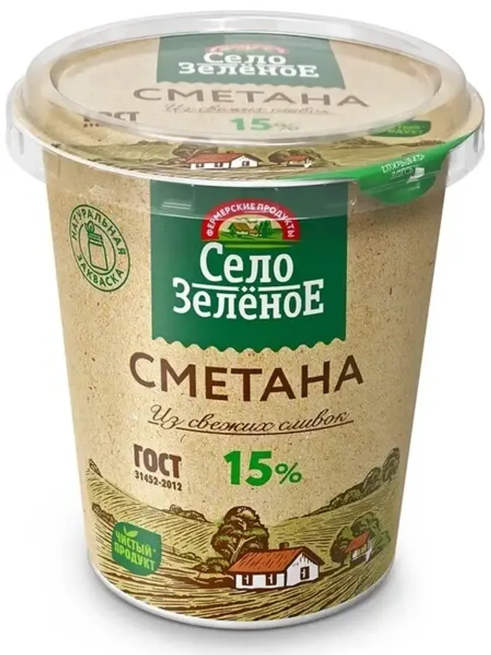 Сметана 15% Пл/ст 0,3кг СелЗел КМК