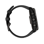 Умные часы Garmin Fenix 7X, 51mm, Sapphire Solar Carbon Gray DLC Titanium with Silicone Black Band (010-02541-11)