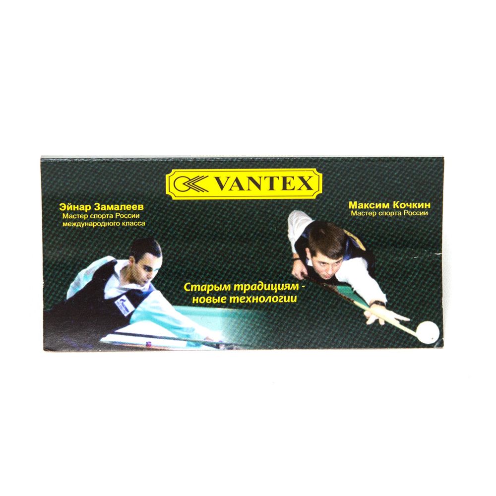 Двухсоставной бильярдный кий для русской пирамиды "Vantex" (черный граб, дебито, граб) корона
