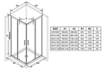 Душевая дверь Ravak Blix Slim BLSRV2K-80 X1XM40300Z1 профиль Черный стекло Transparent