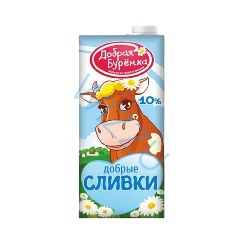 Сливки "Добрая Буренка" 10%   950г  ТБА