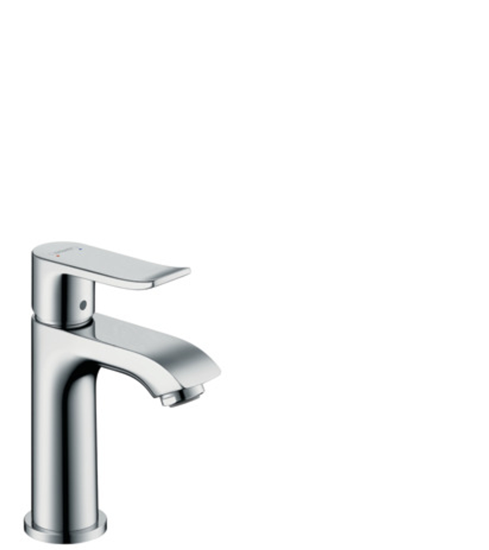 Hansgrohe Metris Смеситель для маленькой раковины 100, однорычажный, со сливным гарнитуром 31088000