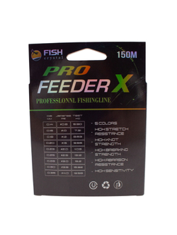 Леска для фидерной и матчевой ловли Fish Crystal PRO Feeder X 150 м темно-зеленая, тонущая #1.5, толщина 0.20 мм, 9.56 кг