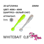 Whitebait 20 мм - силиконовая приманка от CF (Crazy Fish) (20 шт)