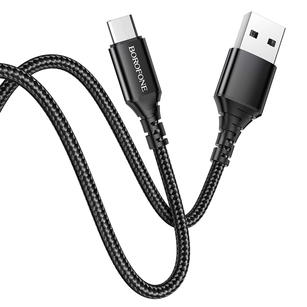 Кабель Borofone BX54 USB-microUSB 2.4A 1м Braided Black