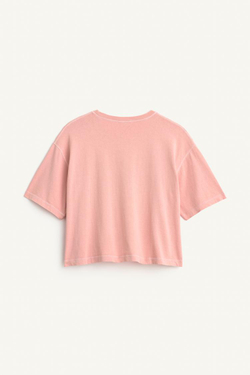 ZARA ФУТБОЛКА ИЗ 100% ХЛОПКА, БЛЕДНО-РОЗОВЫЙ