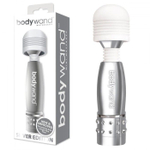 Серебристый жезловый мини-вибратор с кристаллами Mini Massager Silver Edition (Цвет: серебристый)