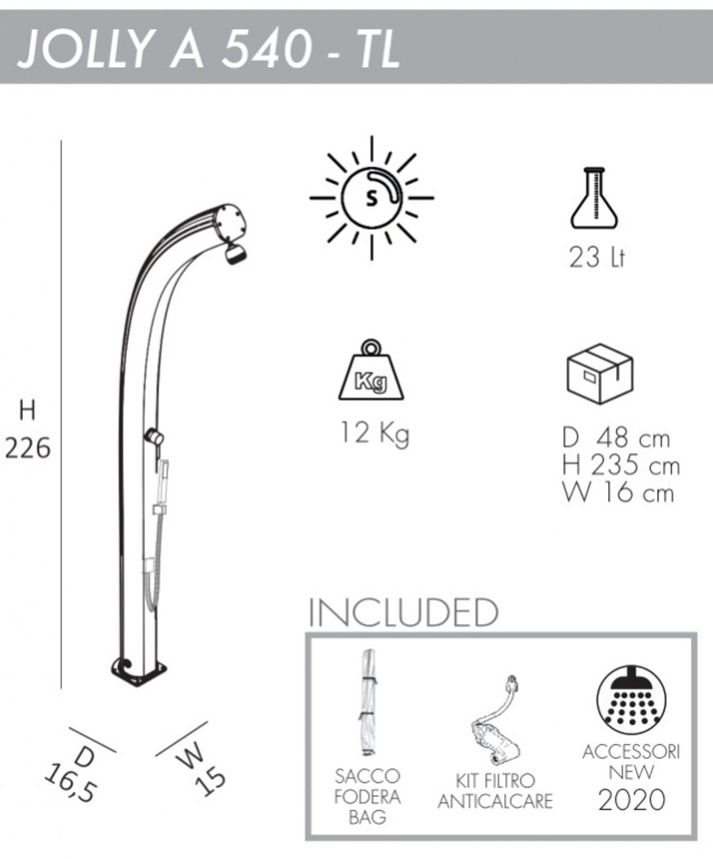 Душ солнечный Arkema Jolly A 540 TL