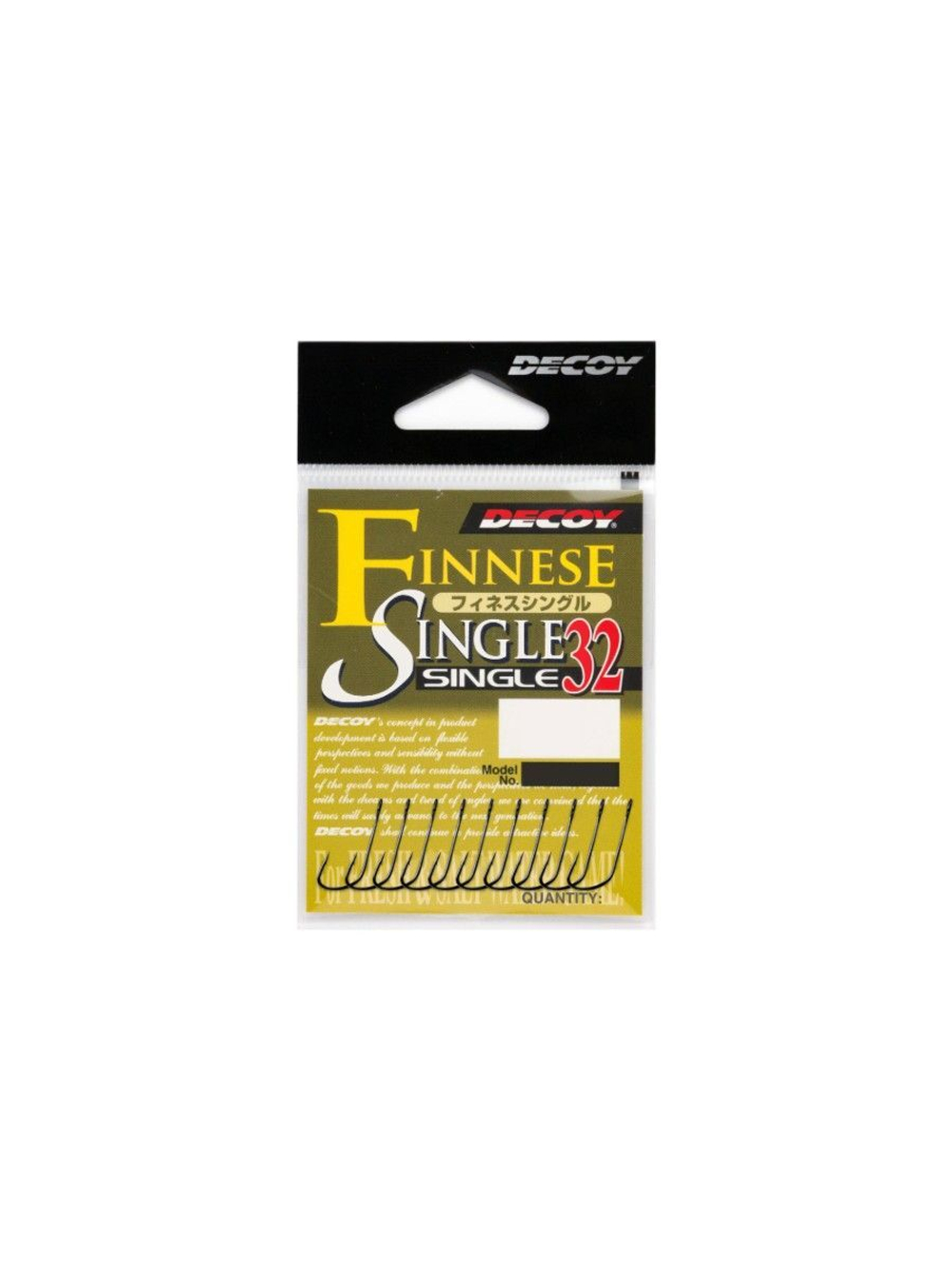 Крючок одинарный Decoy SINGLE 32 Finesse Single #4 (в упаковке 10 штук)