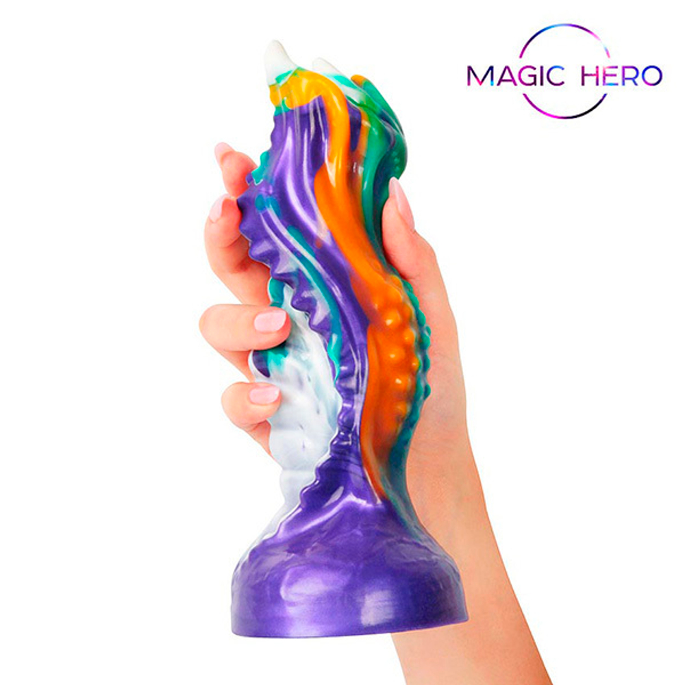 Яркий фантазийный фигурный фаллоимитатор 22см Bior Toys Magic Hero MH-13033