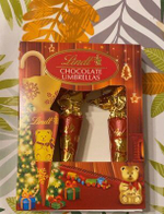 Шоколад молочный Lindt TEDDY Зонтики рождественские 54 г (из Финляндии)